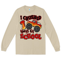 Mushroom i crushed 100 days of school monster truck Long Sleeve Tee - MaliasSmallBusiness