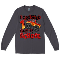 Smoke i crushed 100 days of school monster truck Long Sleeve Tee - MaliasSmallBusiness
