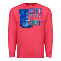 Cardinal give cancer the boot colon cancer blue ribbon nca Premium Sweatshirt - NancyCooperArtShop
