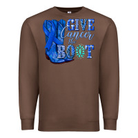 Chestnut give cancer the boot colon cancer blue ribbon nca Premium Sweatshirt - NancyCooperArtShop