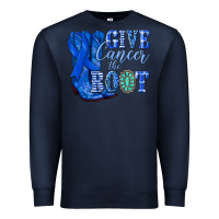 Navy give cancer the boot colon cancer blue ribbon nca Premium Sweatshirt - NancyCooperArtShop