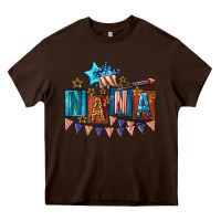 Chocolate Brown American Nana 4th of july Heavy Core Tee - CowGirlArtShop