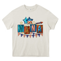 Cream American Nana 4th of july Heavy Core Tee - CowGirlArtShop