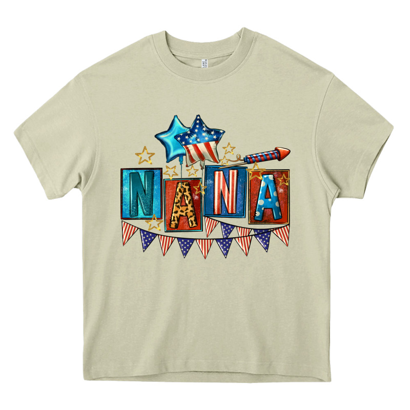 American Nana 4th Of July Heavy Core Tee by CowGirlArtShop | Teevron