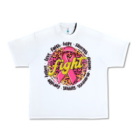 White fight breast cancer Urban Heavy Tee - NancyCooperArtShop