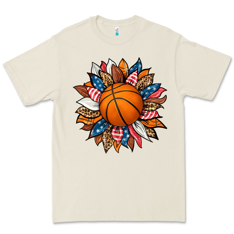 Basketball Sunflower Premium Tee by HRA Design Shop | Teevron