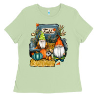 Matcha farm truck autumn gnomes Ladies Tee - RanaPortraitStore