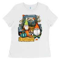 Farm Truck Autumn Gnomes Ladies Tee | Teevron