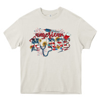 Cream American Nurse 4th of July Heavy Core Tee - CowGirlArtShop