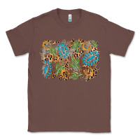 Chestnut horseshoe leopard gemstone cactus background Classic Tee - AdoDesignShop