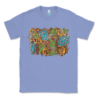 Colony Blue horseshoe leopard gemstone cactus background Classic Tee - AdoDesignShop