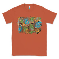 Copper horseshoe leopard gemstone cactus background Classic Tee - AdoDesignShop
