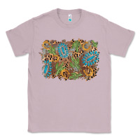 Lilac horseshoe leopard gemstone cactus background Classic Tee - AdoDesignShop