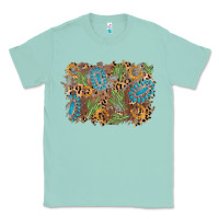 Seafoam horseshoe leopard gemstone cactus background Classic Tee - AdoDesignShop