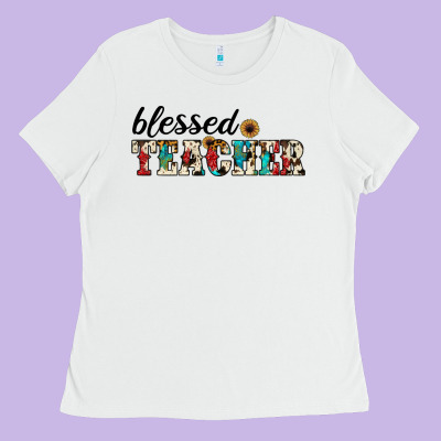Blessed Teacher Ladies Tee Designed By Jahusdesignshop