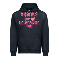 Navy Thanks for tolerating me Valentine's Day Urban Hoodie - FaDigitalArtStudio