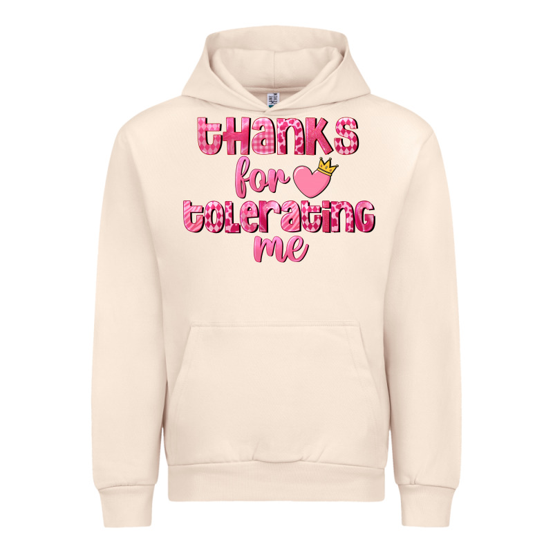 Thanks For Tolerating Me Valentine's Day Urban Hoodie by FaDigitalArtStudio | Teevron