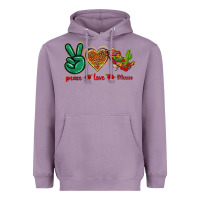 Lavender Peace Love Mexico Heavyweight Hoodie - texasbilliewilder
