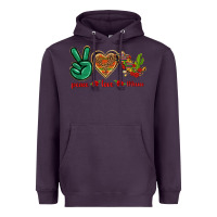 Plum Peace Love Mexico Heavyweight Hoodie - texasbilliewilder
