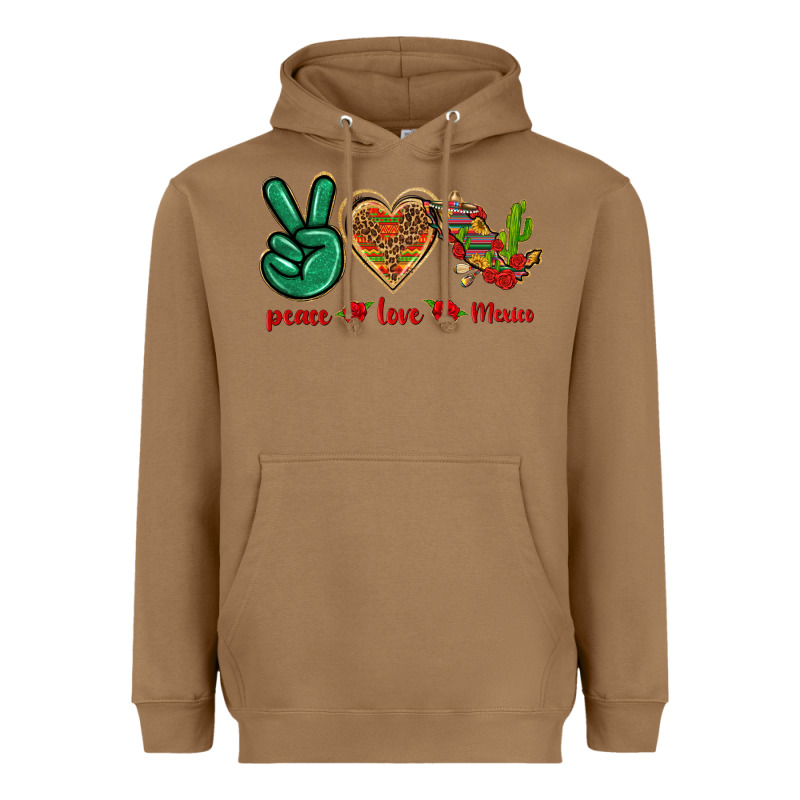 Peace Love Mexico Heavyweight Hoodie by texasbilliewilder | Teevron