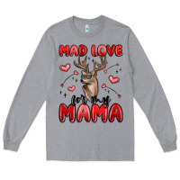 Heather Grey mad love for my mama Long Sleeve Tee - MaliasSmallBusiness