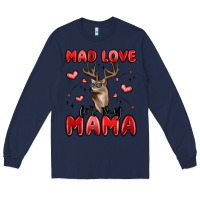 Navy mad love for my mama Long Sleeve Tee - MaliasSmallBusiness