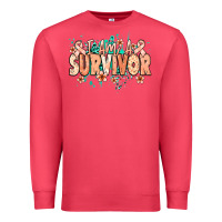 Cardinal I am a survivor peach ribbon Premium Sweatshirt - NancyCooperArtShop
