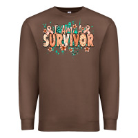 Chestnut I am a survivor peach ribbon Premium Sweatshirt - NancyCooperArtShop