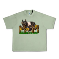 Oil Green Western Mom With Hampshire Pig And Baby Pig Urban Heavy Tee - LillyAllenDesigns