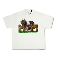 Pistachio Western Mom With Hampshire Pig And Baby Pig Urban Heavy Tee - LillyAllenDesigns