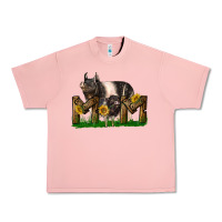 Salmon Western Mom With Hampshire Pig And Baby Pig Urban Heavy Tee - LillyAllenDesigns