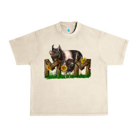 Sandshell Western Mom With Hampshire Pig And Baby Pig Urban Heavy Tee - LillyAllenDesigns