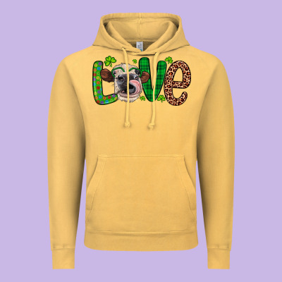 Western St. Patrick's Day Love Cow Vintage Hoodie Designed By Artiststas