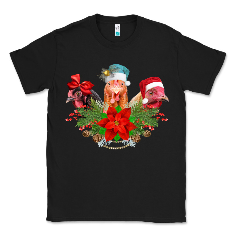 Chickens Christmas Classic Tee by CowhideDigitalArt | Teevron