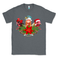 Charcoal Heather Chickens Christmas Classic Tee - CowhideDigitalArt