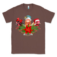 Chestnut Chickens Christmas Classic Tee - CowhideDigitalArt