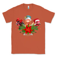Copper Chickens Christmas Classic Tee - CowhideDigitalArt