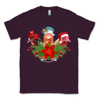 Plum Chickens Christmas Classic Tee - CowhideDigitalArt