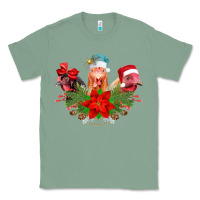 Sage Chickens Christmas Classic Tee - CowhideDigitalArt