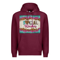 Burgundy western social worker tumbler tbs (1) Premium Hoodie - TumblerDesignByShophia