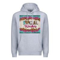 Heather Grey western social worker tumbler tbs (1) Premium Hoodie - TumblerDesignByShophia
