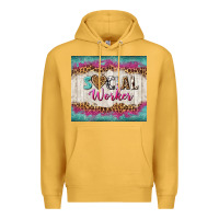 Mustard western social worker tumbler tbs (1) Premium Hoodie - TumblerDesignByShophia