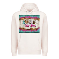 Pale Pink western social worker tumbler tbs (1) Premium Hoodie - TumblerDesignByShophia