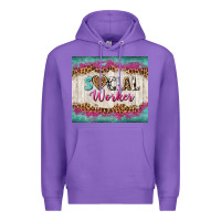 Purple western social worker tumbler tbs (1) Premium Hoodie - TumblerDesignByShophia