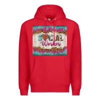 Red western social worker tumbler tbs (1) Premium Hoodie - TumblerDesignByShophia