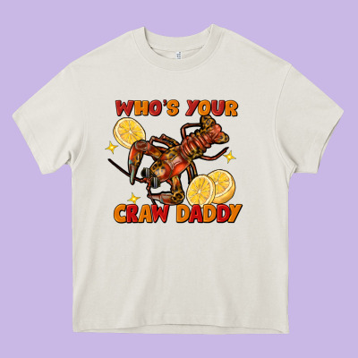 Crawfish Who's Your Craw Daddy Heavy Core Tee Designed By Fadigitalartstudio