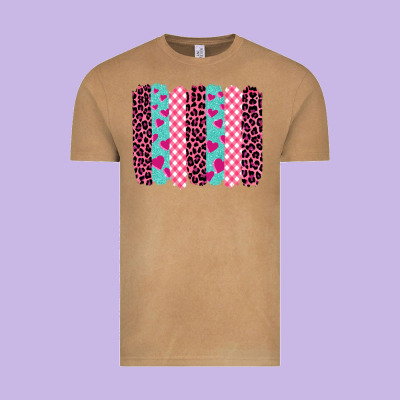 Valentine's Day Brushstrokes Vintage Tee Designed By Barkaloodesign