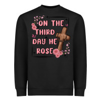 Black on the third day  he rose Heavyweight Sweatshirt - MaliasSmallBusiness