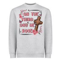 Heather Grey on the third day  he rose Heavyweight Sweatshirt - MaliasSmallBusiness