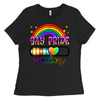 Black gay pride loading Ladies Tee - Zillion Design Studio